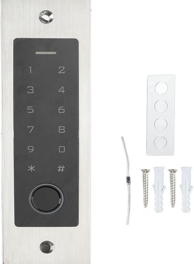 نظام التحكم في الوصول المعدني بشاشة تعمل باللمس مع لوحة مفاتيح لدخول بصمة الإصبع وكلمة المرور للمنزل والمكتب والمرآب - Image 5