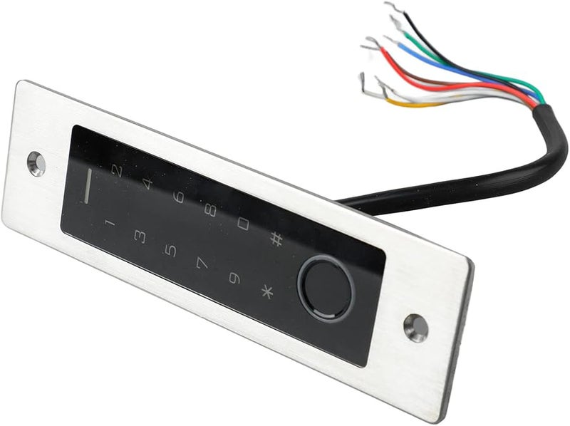 نظام التحكم في الوصول المعدني بشاشة تعمل باللمس مع لوحة مفاتيح لدخول بصمة الإصبع وكلمة المرور للمنزل والمكتب والمرآب - Image 2