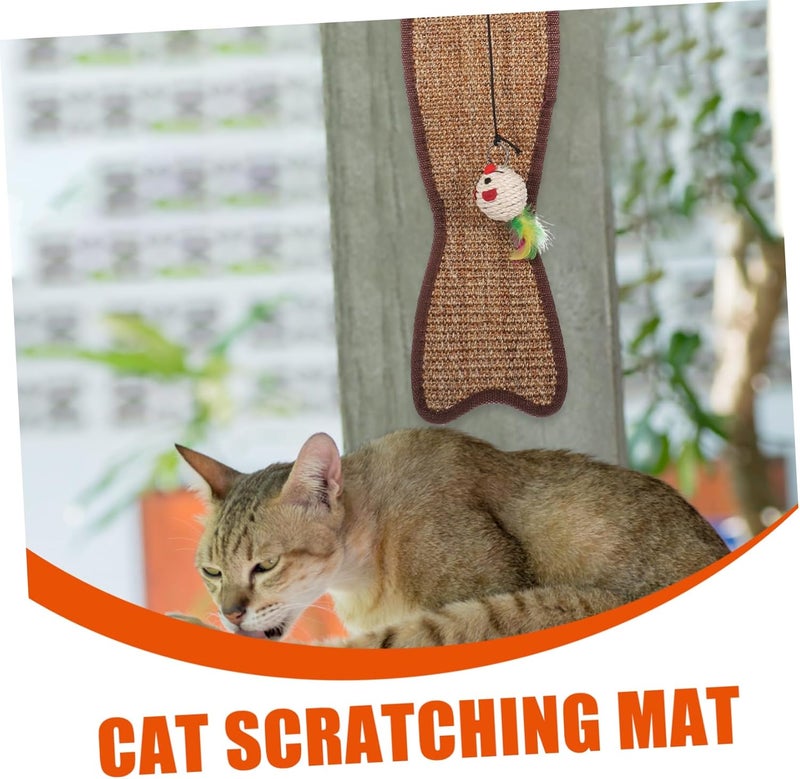 Fish Shaped Sisal Cat Scratching Mat Protective Furniture Pad for Indoor Cats Up Scratch Pad to Prevent Claw Damage Random Color Random Color - Image 4