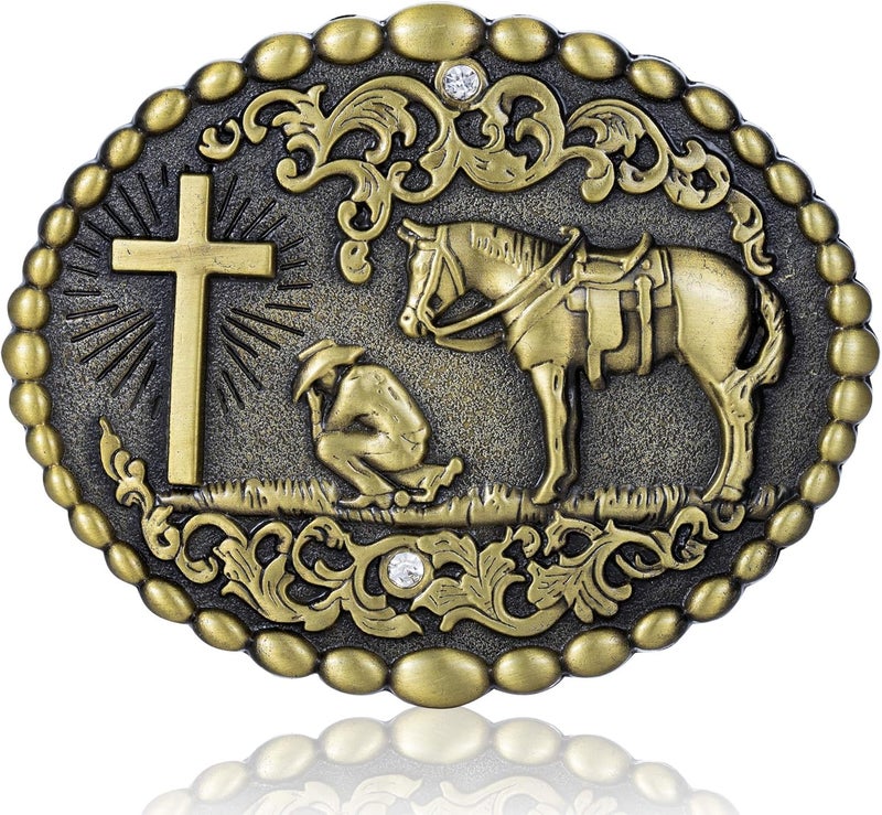 KDG Western Cowboy Belt Buckles Men Vintage Novelty Large Handmade Belt Buckle… - Image 1
