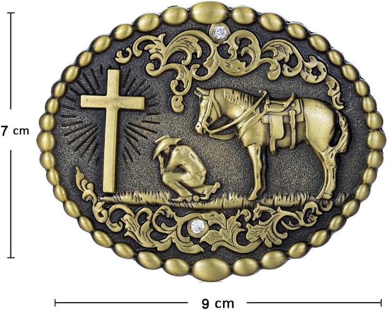 KDG Western Cowboy Belt Buckles Men Vintage Novelty Large Handmade Belt Buckle… - Image 3
