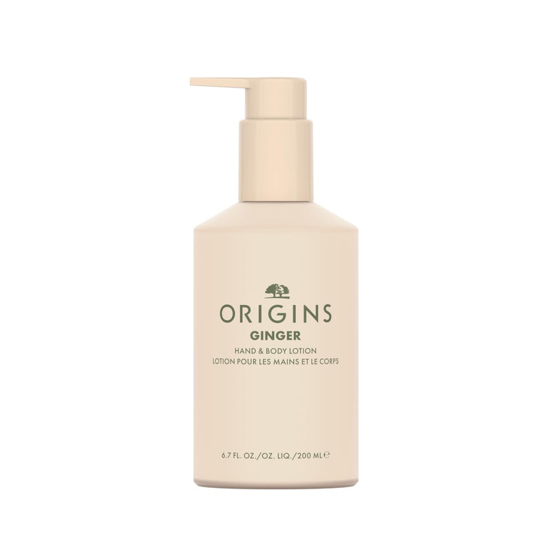 Origins Ginger Hand & Body Lotion for Dry Skin | Hydrates & Softens | With Vitamin E & Aloe Vera, 6.7 Fl Oz - Image 1
