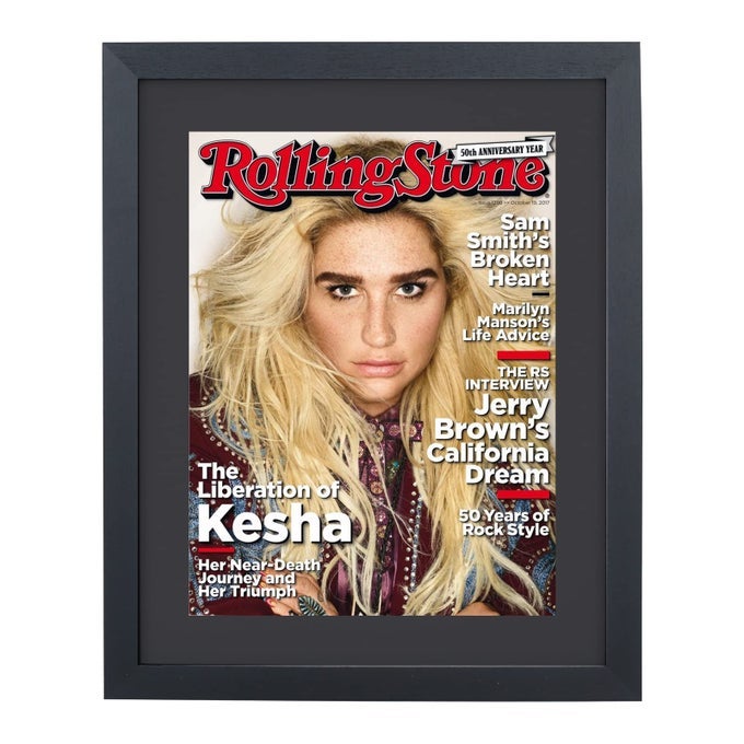 85x1125 Magazine Frame for the WallDisplays Magazines Measuring 8 14 by 11inches with Black Mat Measure Your MagazineZ851125B