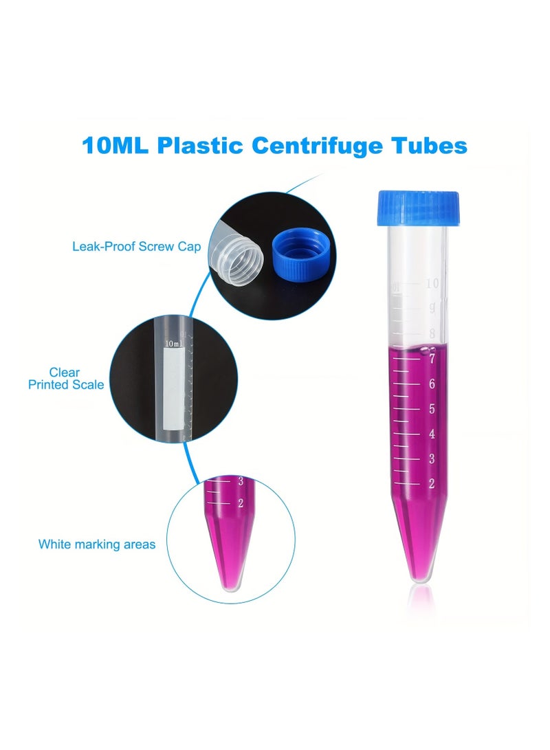 Generic 20PCS 15ml Plastic Centrifuge Tubes Skirted Conical Bottom, Graduated Marks, Blue Screw Cap - Image 3