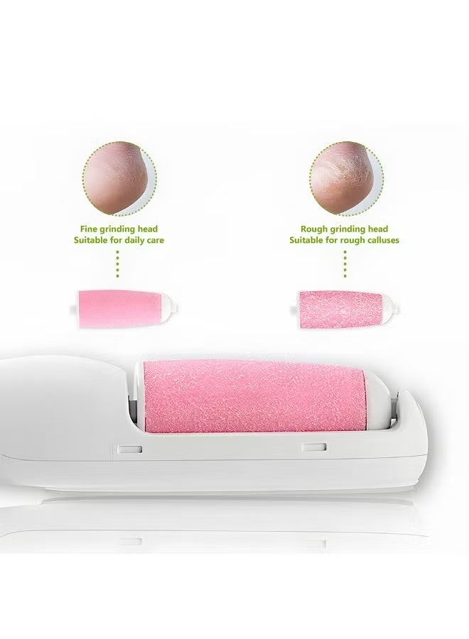 Rechargeable Electric Foot Exfoliator with LED Light – 2-in-1 Callus Remover & Hair Removal Tool, Dual Speed, 360° Rotating Heads, Waterproof Pedicure Device for Smooth Soft Feet - Image 3
