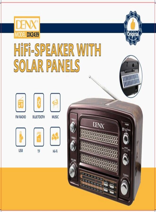 Denx Denx HiFi-Speaker & Radio With Solar Panels DX2439