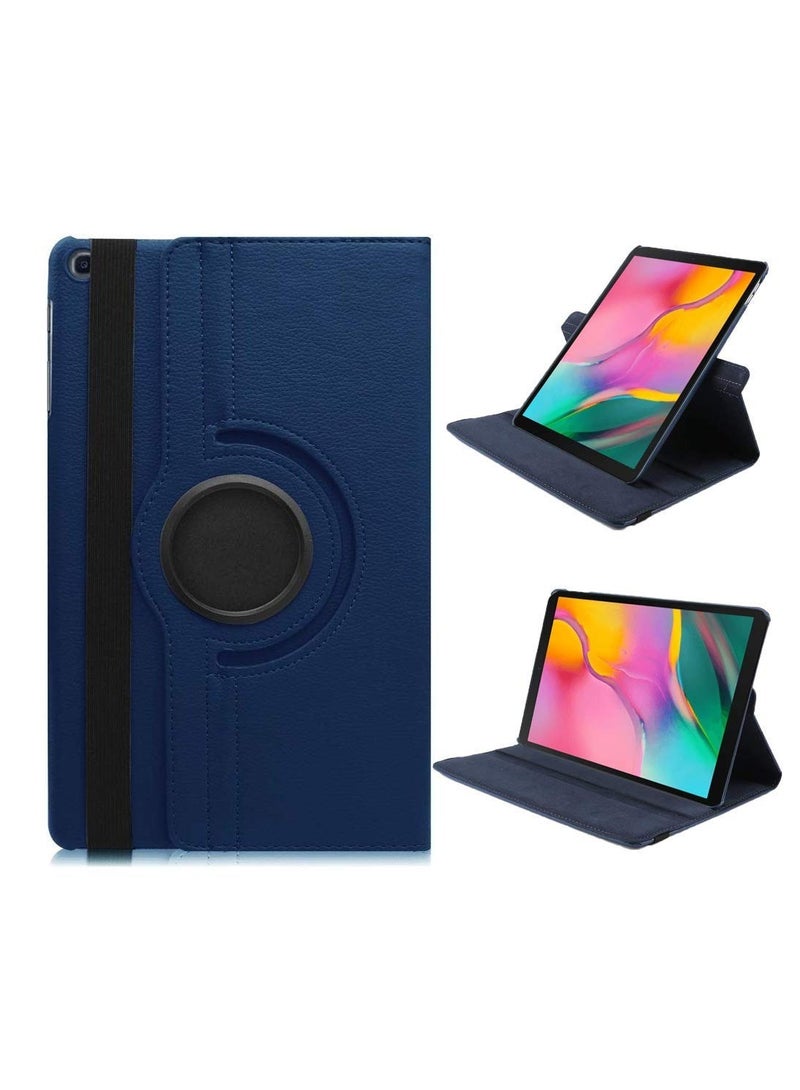 ELTRAZONE Samsung Galaxy Tab A7 Lite 8.7 2021 Case - 360 Degree Rotating Stand [Auto Sleep/Wake] Folio Leather Smart Cover Case for Samsung Tab A7 Lite 8.7 inch 2021 Tablet [SM-T220/T225/T227](Navy Blue) - Image 1