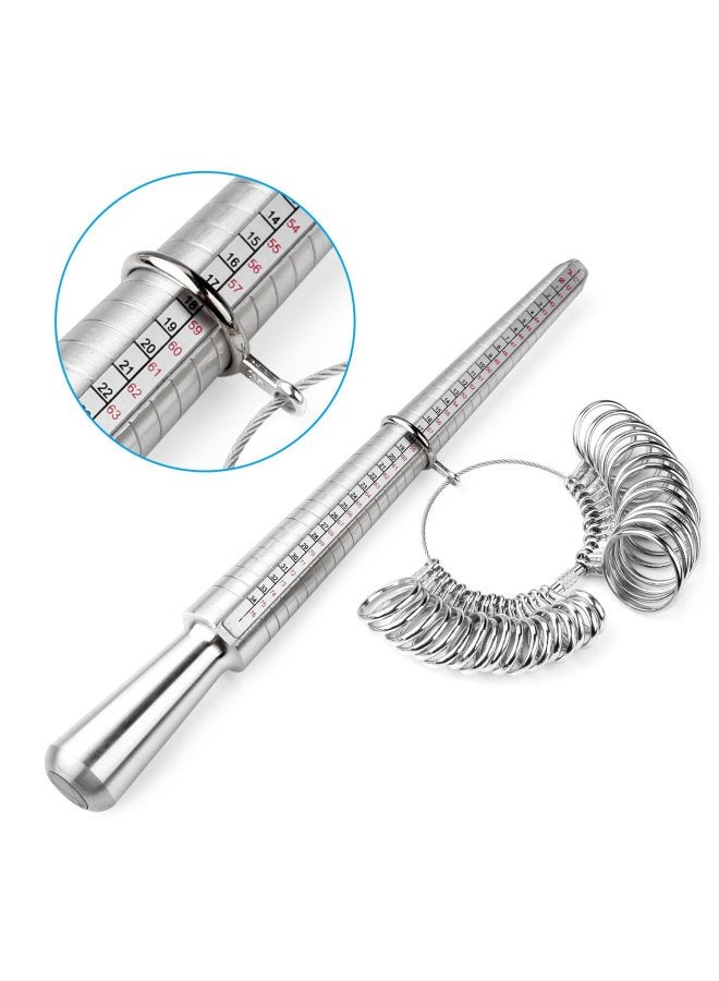 TSK Aluminum Hong Kong, America, Japan And Ring Measuring Ruler Hong Kong, America Standard Ring Ring Hand Inch Ring Finger Measuring Tool-Model:1-33 Round Harbor Ring - Image 3