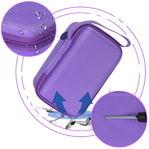 Aenllosi Kids Camera Case for Anchioo/for ESOXOFFORE Instant Print Camera Toys,Kids Selfie Digital Camera Photo Paper & Color Pen Holder (Purple,Case Only) - Image 3
