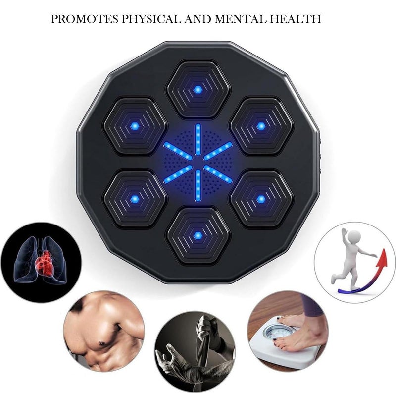 Earwig Smart Music Boxing Machine, Training Punching Equipment,Wall Mounted Target Electronic Pad for Home Workout 6 Lights & Bluetooth Sensor for Adults/Home (Multi) - Image 5