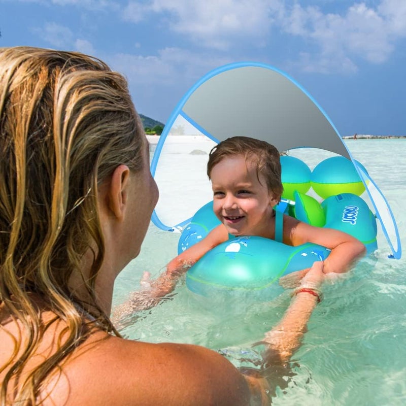 LAYCOL Baby Swimming Float with UPF50+ Sun Canopy Baby Floats for Pool No Flip Overbaby Pool for Baby Age of 3-36 Months - Image 5