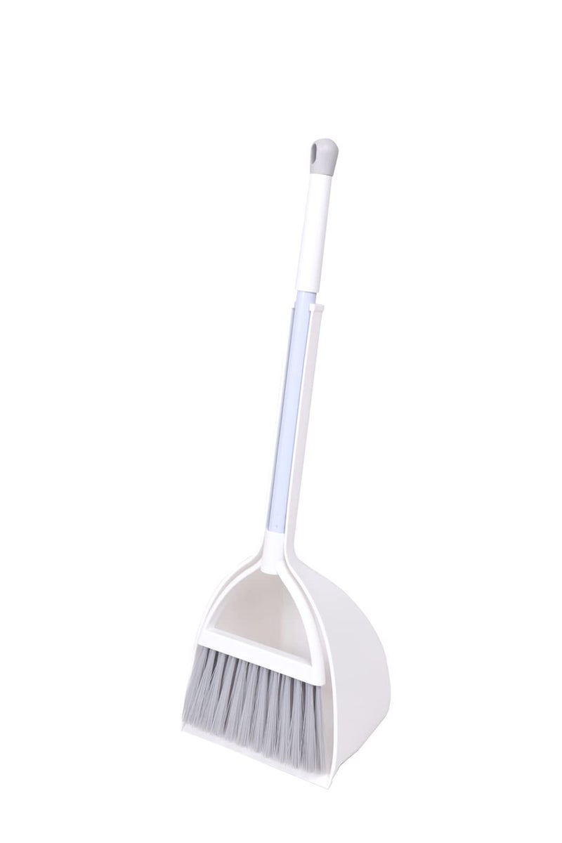 Xifando Mini Broom with Dustpan for KidsLittle Housekeeping Helper Set WhiteGrey
