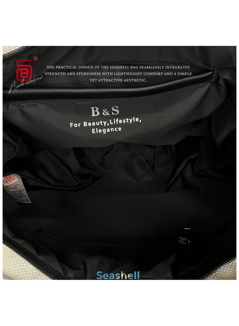 B.S COLLECTION - BLACK Women's Fashion Multipurpose Business Bag - High Quality Soft Burlap Canvas Fashion Bag… - Image 4