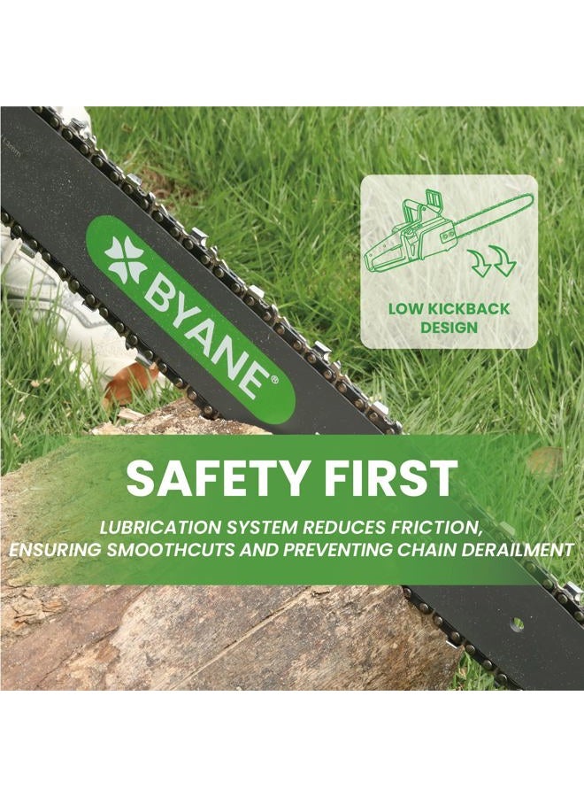BYANE 20 Inch Chainsaw Bar and Chain Combo for Husqvarna, 3/8" Pitch, 050" Gauge, 72 Drive Links, Fits Husqvarna 455, 455 Rancher 460 Rancher, Poulan PP5020AV PR5020 and More(3 chains + 1 bar) - Image 5
