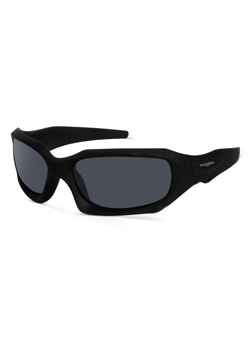 Woggles Black Polarized Sports Sunglasses