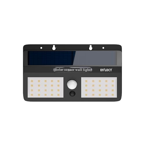 Dylect® Eco Motion Sensor Solar Wall Light for Garden, Gate, Home Entrance, Parking, Terrace, with Overcharge Protection, 3 in 1 Modes, IP64 Waterproof, Upto 10 Hr Runtime (Bright Cool White) - Image 1