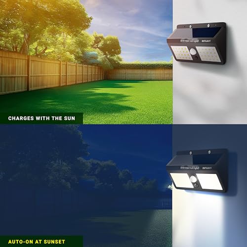 Dylect® Eco Motion Sensor Solar Wall Light for Garden, Gate, Home Entrance, Parking, Terrace, with Overcharge Protection, 3 in 1 Modes, IP64 Waterproof, Upto 10 Hr Runtime (Bright Cool White) - Image 4