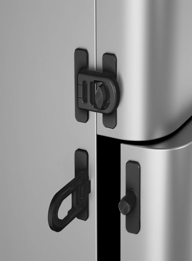 Vipdrive 2 Pack Child Proof Refrigerator Lock with Sticky Adhesive Pads, kids Safety Locks for Doors, RV Refrigerator, Oven Lock Safety Baby Cabinet Locks, Black - Image 1