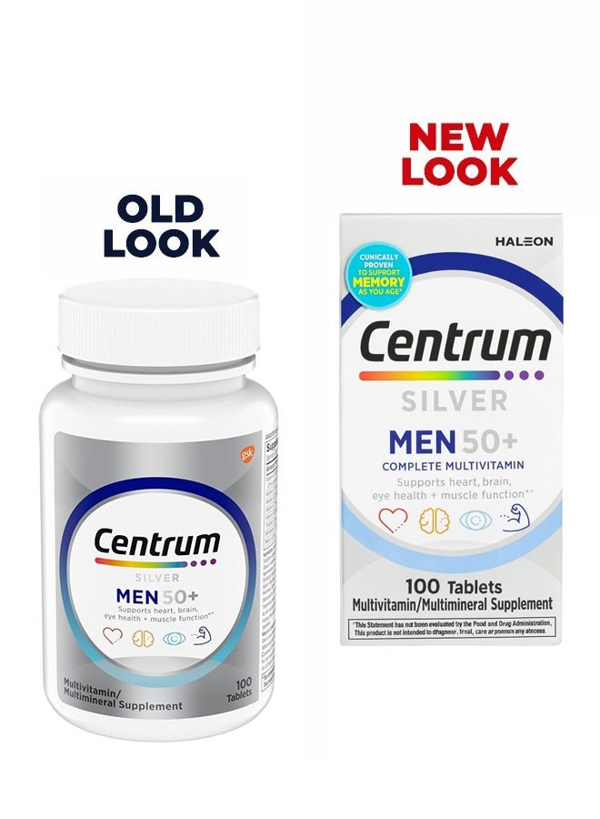 Multivitamin And Minerals Silver Men 50 Plus 100 Tablets