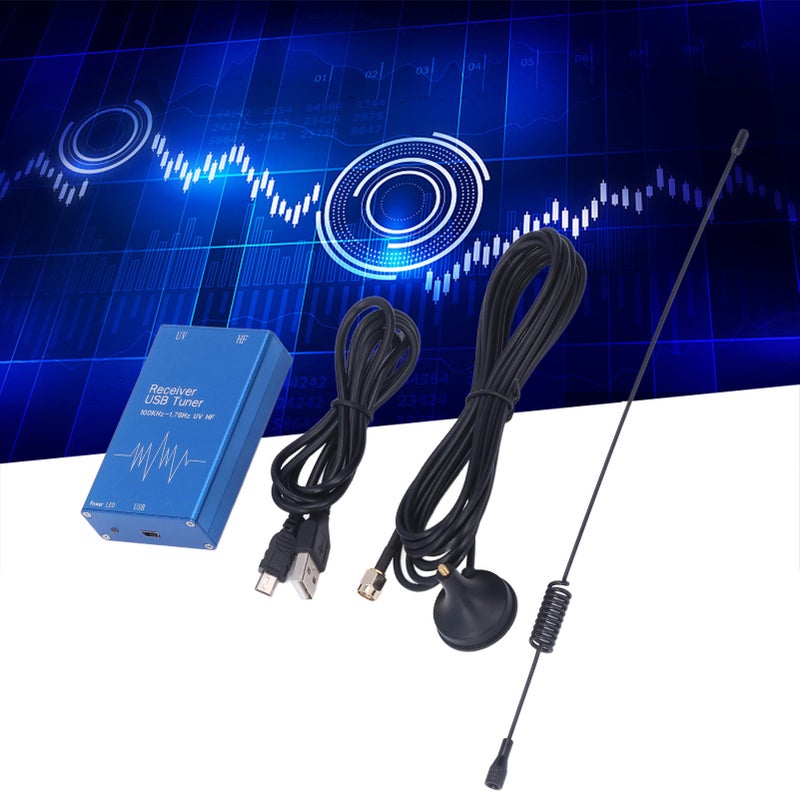 جهاز استقبال RTL SDR USB لاسلكي 100KHz‑1.7GHz UHF UV HF كامل النطاق مكون إلكتروني - Image 3