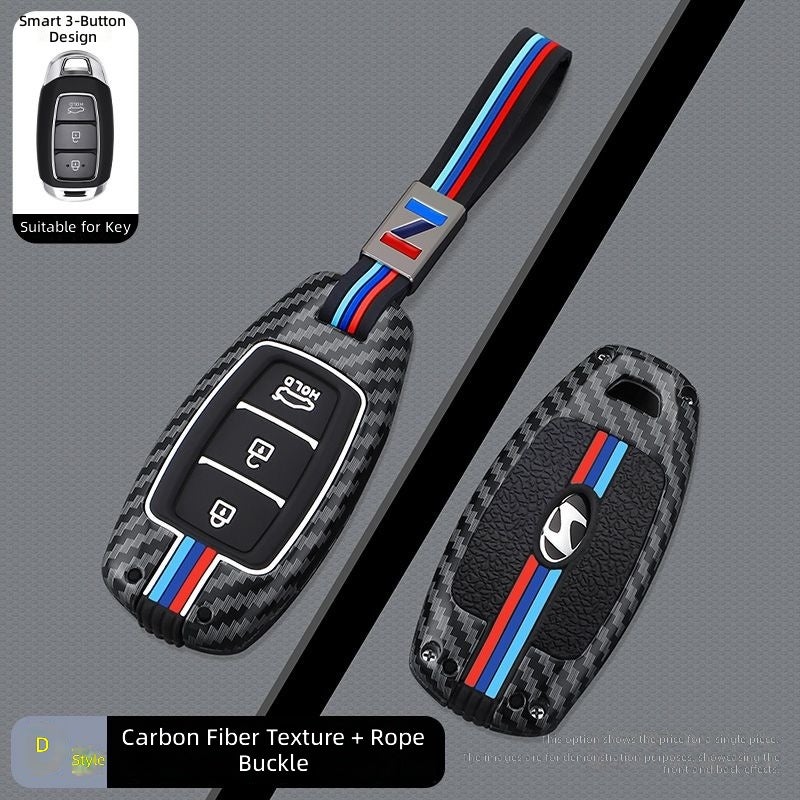 Zinc Alloy Car Key Case Cover for Hyundai Elantra ix35 Santa Fe Tucson Sonata Vintage  Style - Image 2
