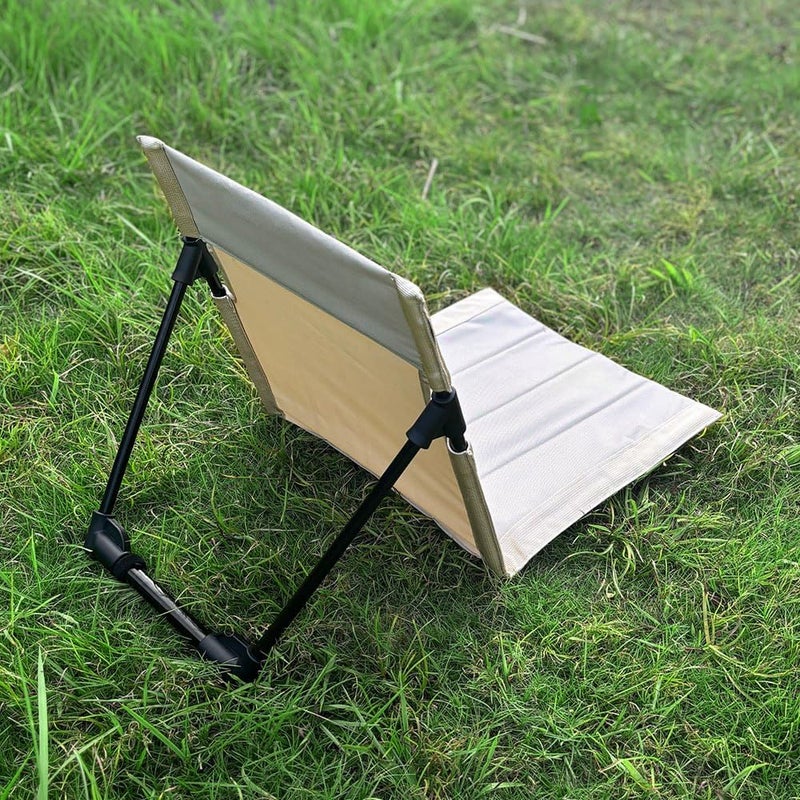 FALMAGU Camping Folding Chair Beach Lounger Chair Lightweight Comfortable Lounge Chair Single Lazy Chair with Backrest for Outdoor Camping Fishing - Image 2