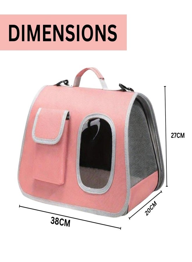 Lekebobor Cat Backpack Carrier Expandable Pet Carrier Backpack for Small Medium Cats Fit Up to 18 Lbs, Foldable Puppy Backpack Carrier for Travel, Hiking (Baby Pink, 20Lx27Hx38W) - Image 3