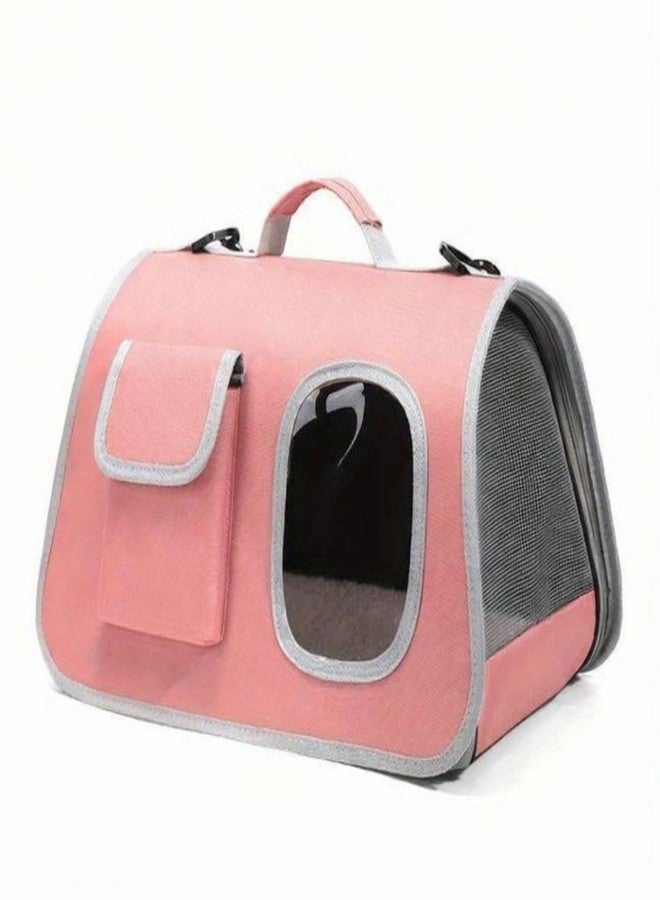 Lekebobor Cat Backpack Carrier Expandable Pet Carrier Backpack for Small Medium Cats Fit Up to 18 Lbs, Foldable Puppy Backpack Carrier for Travel, Hiking (Baby Pink, 20Lx27Hx38W) - Image 1