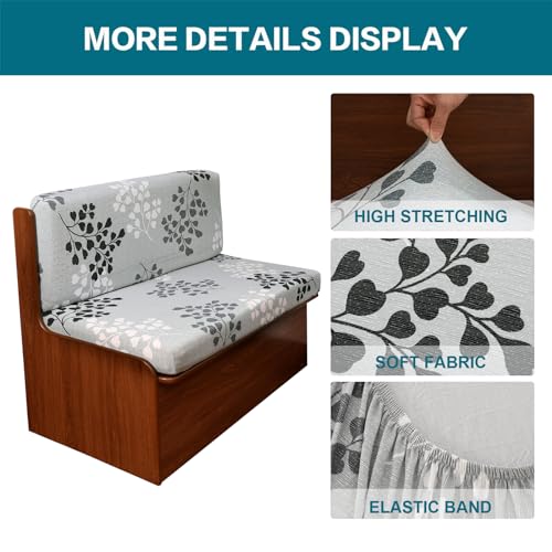 KRFOONN RV Dinette Cushion Covers Stretch Camper Cushions Cover Replacement Couch Cushion Slipcovers Washable Loveseat Slipcovers for Travel Trailer Couch 2 Backrest Cover 2 Bench Cover 01 - Image 3