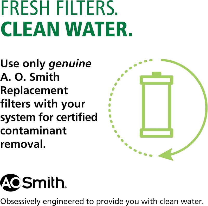 AO Smith 2.5"x10" 5 Micron Carbon Block Sediment Water Filter Replacement Cartridge - 2 Pack - For Whole House Filtration Systems - AO-WH-PRE-RC2 - Image 3
