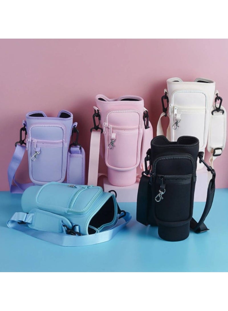 40oz(1200ml) Neoprene Water Bottle Carrier Bag For Stanley Quencher Cup Sleeve with Adjustable Shoulder Strap Water Bottle Holder Pouch  - Image 4