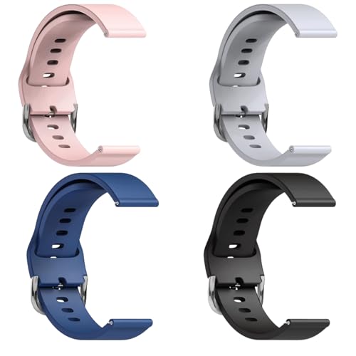 SKYCELL Smart Watch Strap Band for Men & Women Compatible for Boat Xtend, Boat Xtend Pro Pack of 4 Black, Blue, Pink & Grey - Image 1