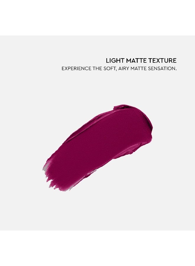 KIRO Airy Matte Liquid Lipstick, Dusky Grape (Deep Purple), 5 ml, Transferproof, Liquid Lip Colour, Long Lasting, Vegan, No Parabens, Avocado Oil, Non Toxic Lipstick for Intense Colour - Image 2