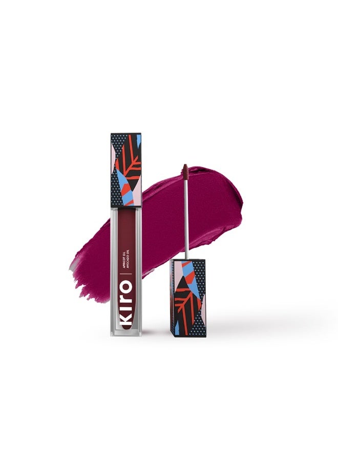 KIRO Airy Matte Liquid Lipstick, Dusky Grape (Deep Purple), 5 ml, Transferproof, Liquid Lip Colour, Long Lasting, Vegan, No Parabens, Avocado Oil, Non Toxic Lipstick for Intense Colour - Image 1