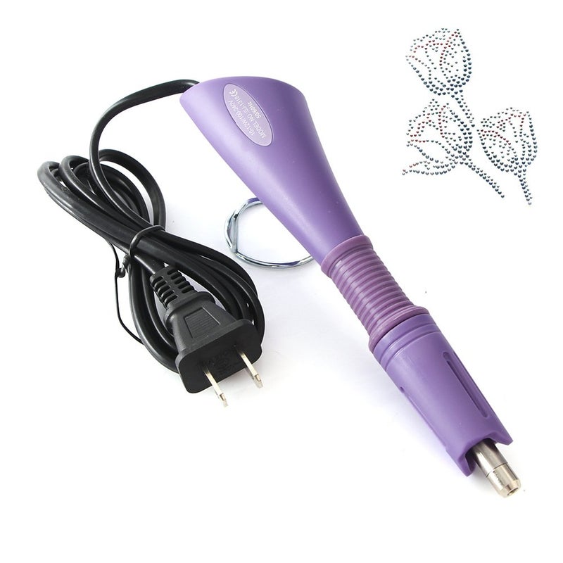 Co-link Hotfix Rhinestone applicator 7 in 1 Professional Iron-on Hot Fix Wand Crystal Gem Rhinestone Heat-fix Tool (Purple) - Image 4
