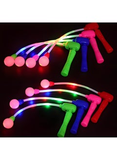 MAGIC VAULT 4 Pcs LED Magic Wand Flashing Stick Glow Light Stick Color Changing Flash Torch, LED Magic Music Wand Swing Flashing Light Up Glow Stick for Party Colorful Kids Toys 4 pcs  - Image 1