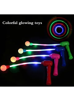 MAGIC VAULT 4 Pcs LED Magic Wand Flashing Stick Glow Light Stick Color Changing Flash Torch, LED Magic Music Wand Swing Flashing Light Up Glow Stick for Party Colorful Kids Toys 4 pcs  - Image 4