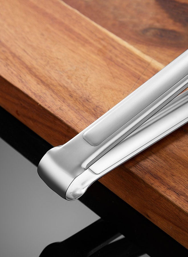 Hanayo 3 قطع ملقط طعام مشابك مطبخ من الفولاذ المقاوم للصدأ ملقط طهي متعدد الوظائف لمطبخ الشواء ومقهى (فضي) - Image 5