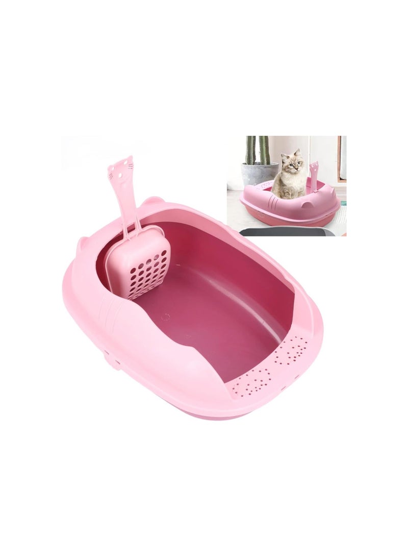 Cat Toilet, Easy To Clean Semi Enclosed Cat Litter Box Enough Space for Small Pets for Cats for Dogs(Forest green [new kitty trumpet])