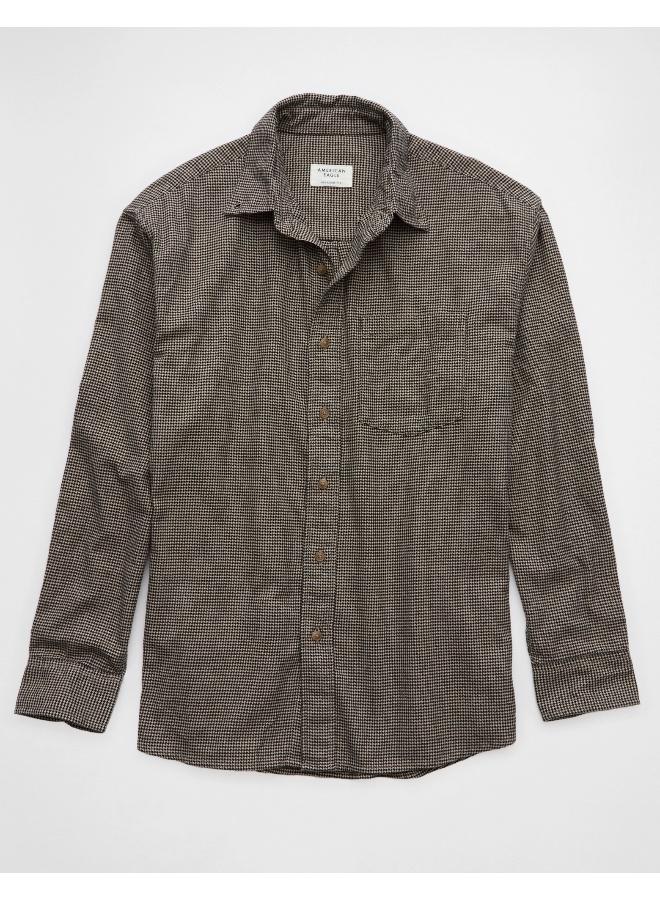 American Eagle AE Everyday Flannel Plaid Button-Up Shirt  - Image 3