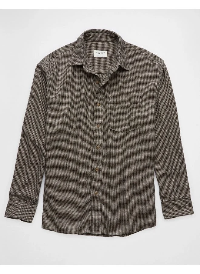 امريكان ايجل AE Everyday Flannel Plaid Button-Up Shirt