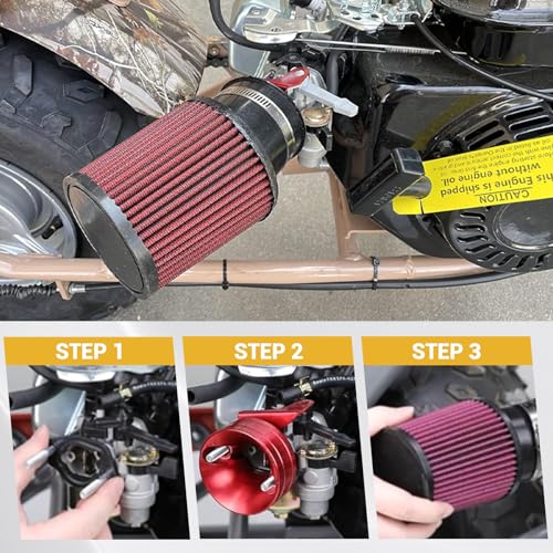 JOIQEXJ 62mm Mini Bike Air Filter for Predator 212cc 224cc for Coleman CT200U CT200U-EX BT200X KT196 Go Kart for Baja for Warrior MB200 196cc for Honda GX160 GX200 420cc GX390 Clone Engine Performance Parts - Image 5