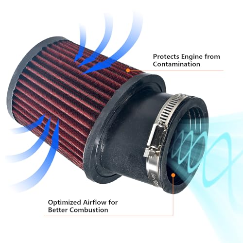 JOIQEXJ 62mm Mini Bike Air Filter for Predator 212cc 224cc for Coleman CT200U CT200U-EX BT200X KT196 Go Kart for Baja for Warrior MB200 196cc for Honda GX160 GX200 420cc GX390 Clone Engine Performance Parts - Image 2