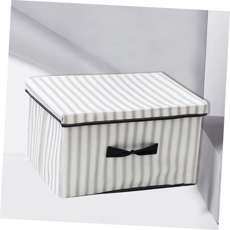 Grey Foldable Storage Box Organizer For Clothes Toys Quilts Space Saving Design - Image 3