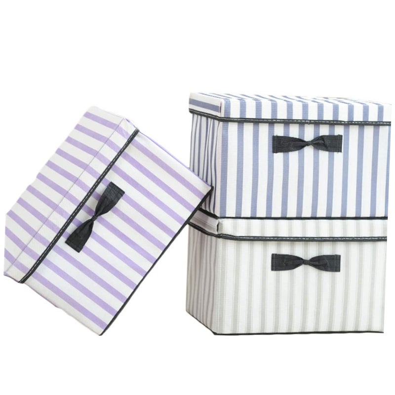Grey Foldable Storage Box Organizer For Clothes Toys Quilts Space Saving Design - Image 5