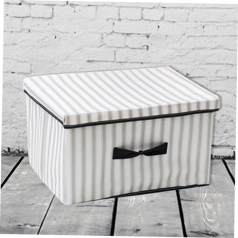 Grey Foldable Storage Box Organizer For Clothes Toys Quilts Space Saving Design - Image 4