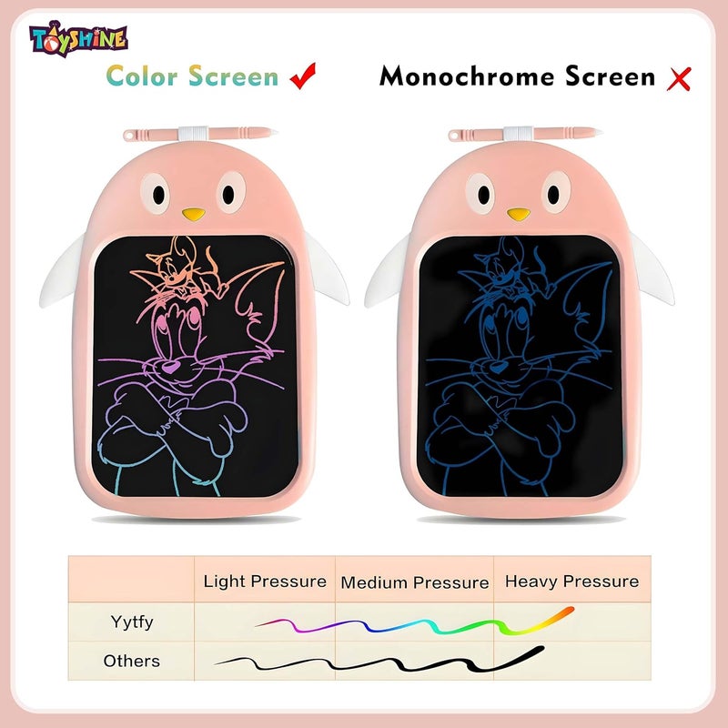 Toyshine لوحة كتابة 8.5 بوصة شاشة ملونة لوح رسم للأطفال من 3 سنوات فما فوق، لوح رسم إلكتروني، لوحة رسم للأطفال، ألعاب تعليمية وهدايا للبنات والأولاد (وردي) - Image 5