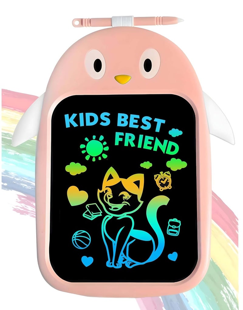 Toyshine لوحة كتابة 8.5 بوصة شاشة ملونة لوح رسم للأطفال من 3 سنوات فما فوق، لوح رسم إلكتروني، لوحة رسم للأطفال، ألعاب تعليمية وهدايا للبنات والأولاد (وردي) - Image 1