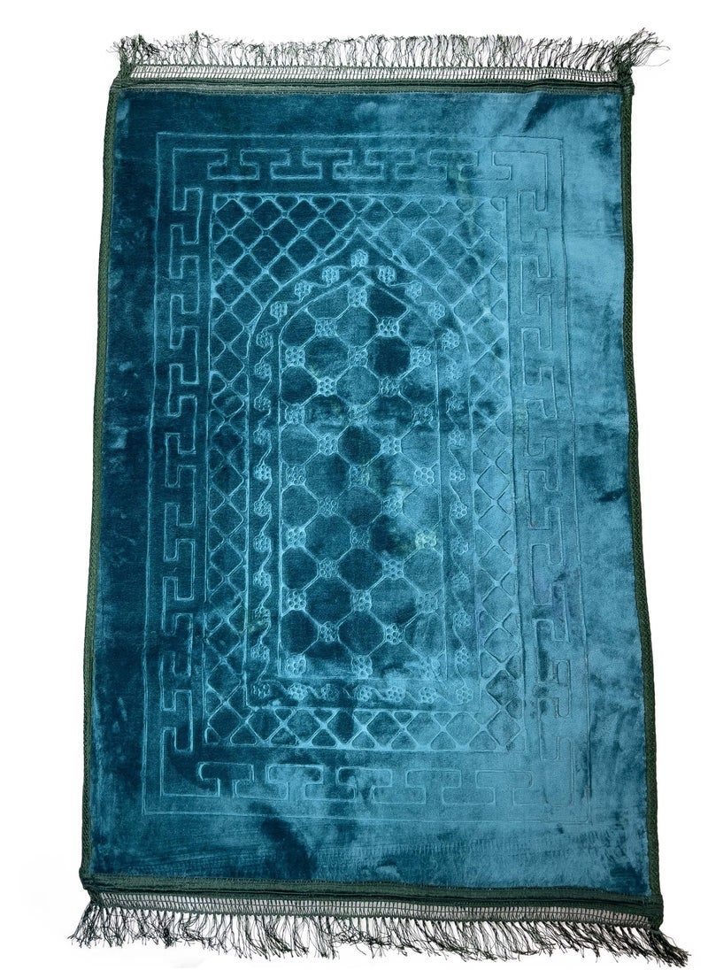 سليب × فاكتوري سجادة صلاة مخملية مبطنة - تركواز  - Image 1