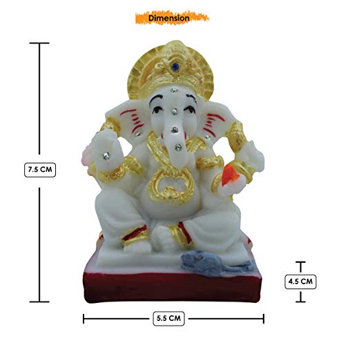 Karigaari - Ideas Hand Crafted Multi Colour Ganpati Idol for Home Décor - Image 5